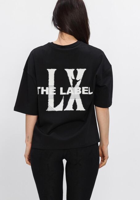 Zwarte ALIX THE LABEL T-shirt LADIES KNITTED FADED LX T-SHIRT - large