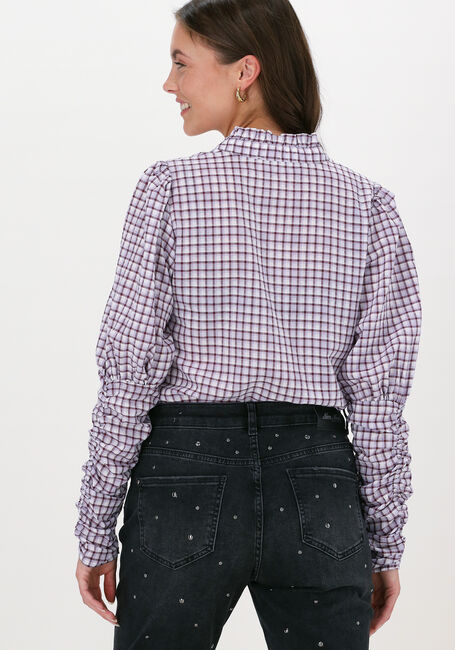 Paarse CO'COUTURE Blouses SANDY DOBBY CHECK SHIRT - large