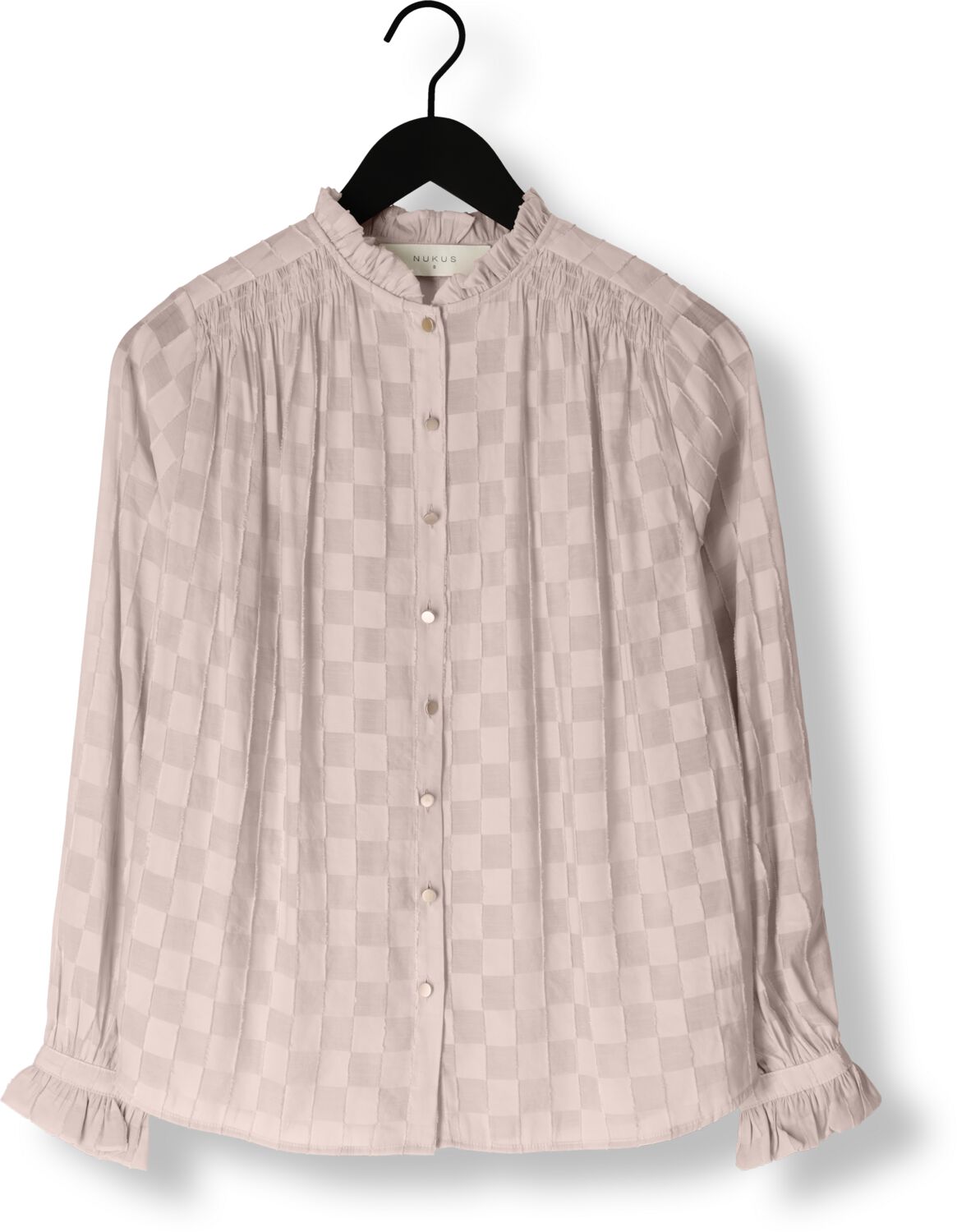 NUKUS Dames Blouses Jenna Blouse Check Zand