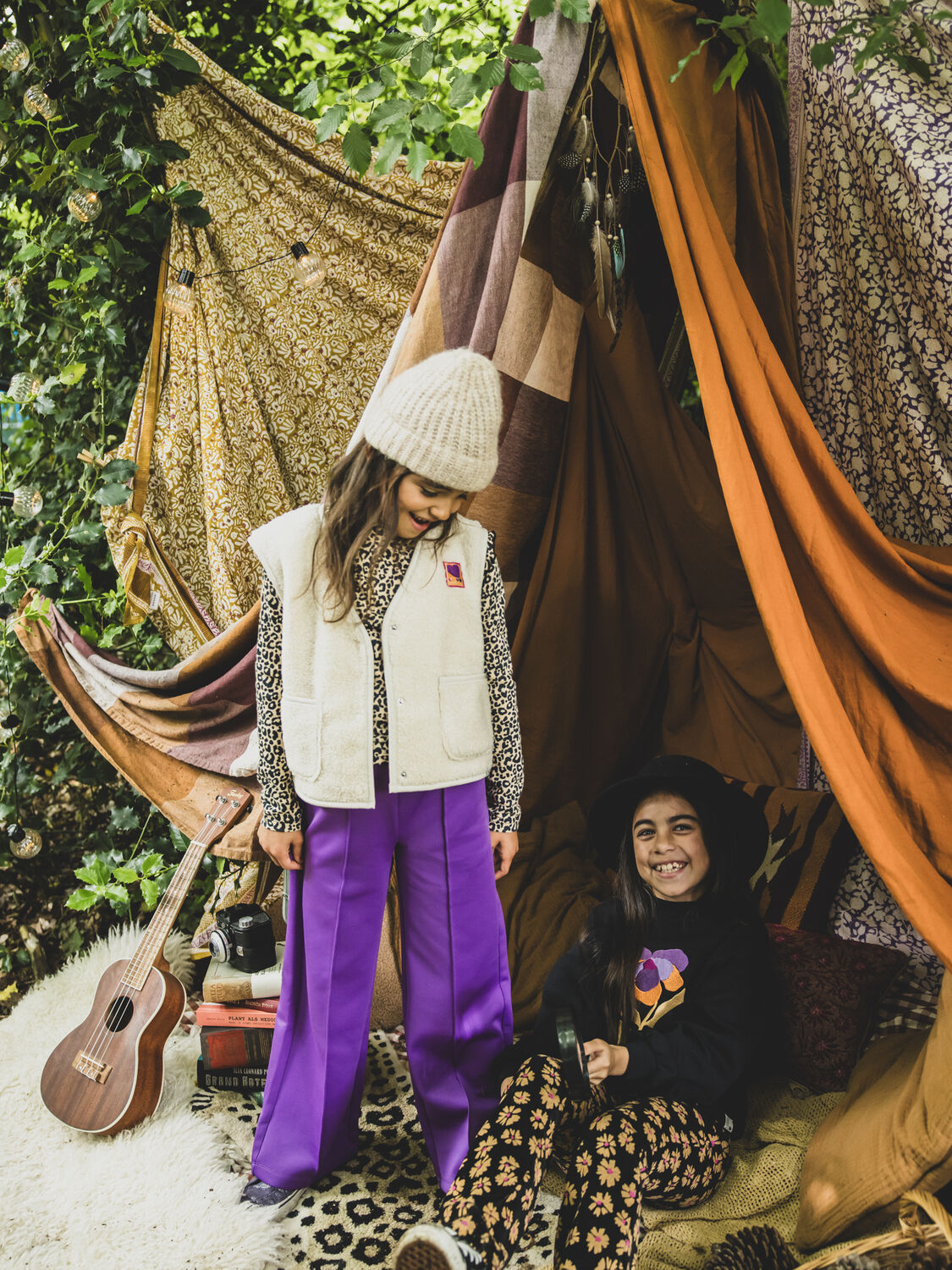 Paarse LOOXS Little Wijde broek 2531-7620 - large