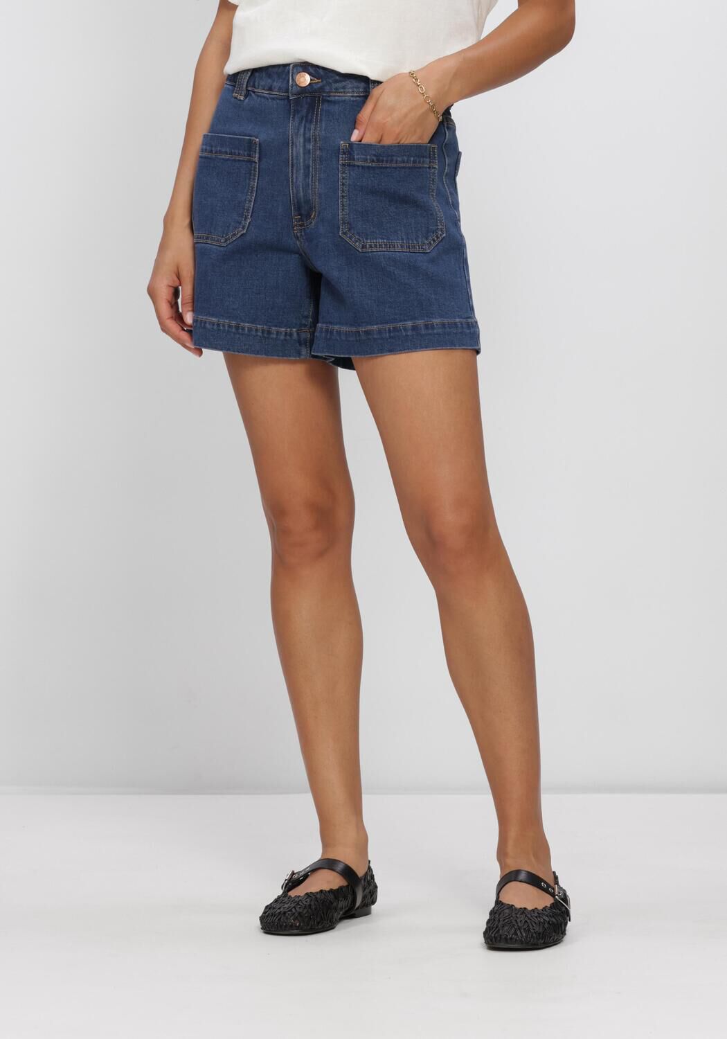 Blauwe Y.A.S. Shorts YASNEMA HMW DENIM SHORTS - large