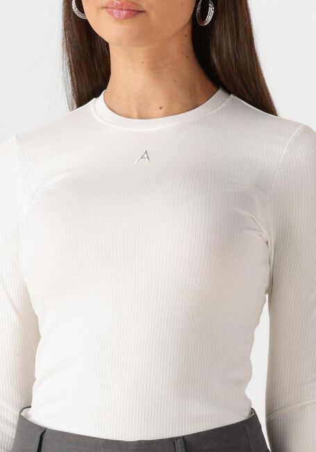 Witte ALIX THE LABEL Top LADIES KNITTED MODAL LONGSLEEVE TOP - large
