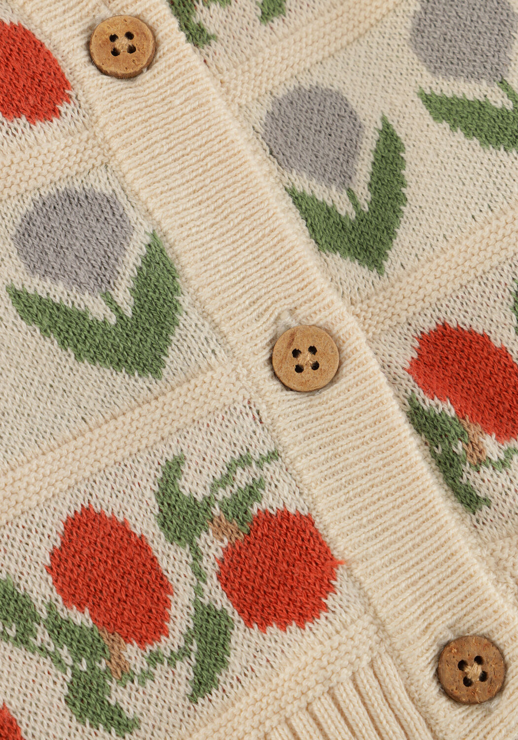 Ecru LIL' ATELIER Vest NBFLAMAI LS KNIT CARD - large