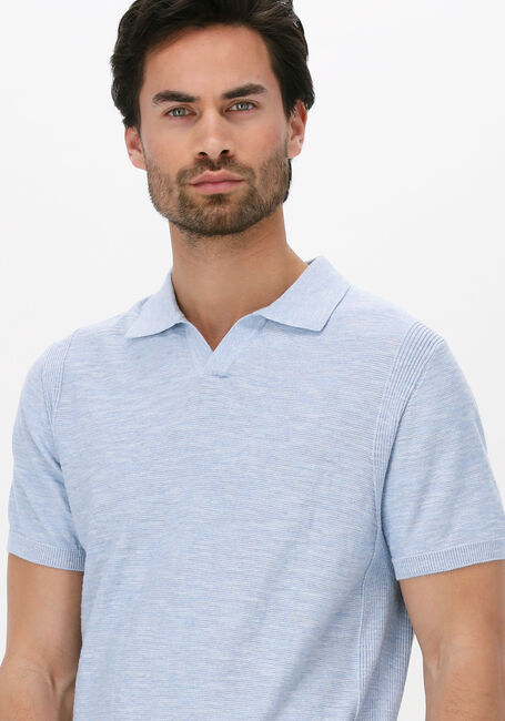 Blauwe DSTREZZED Polo MERCURY S/S POLO MELANGE SLUB - large