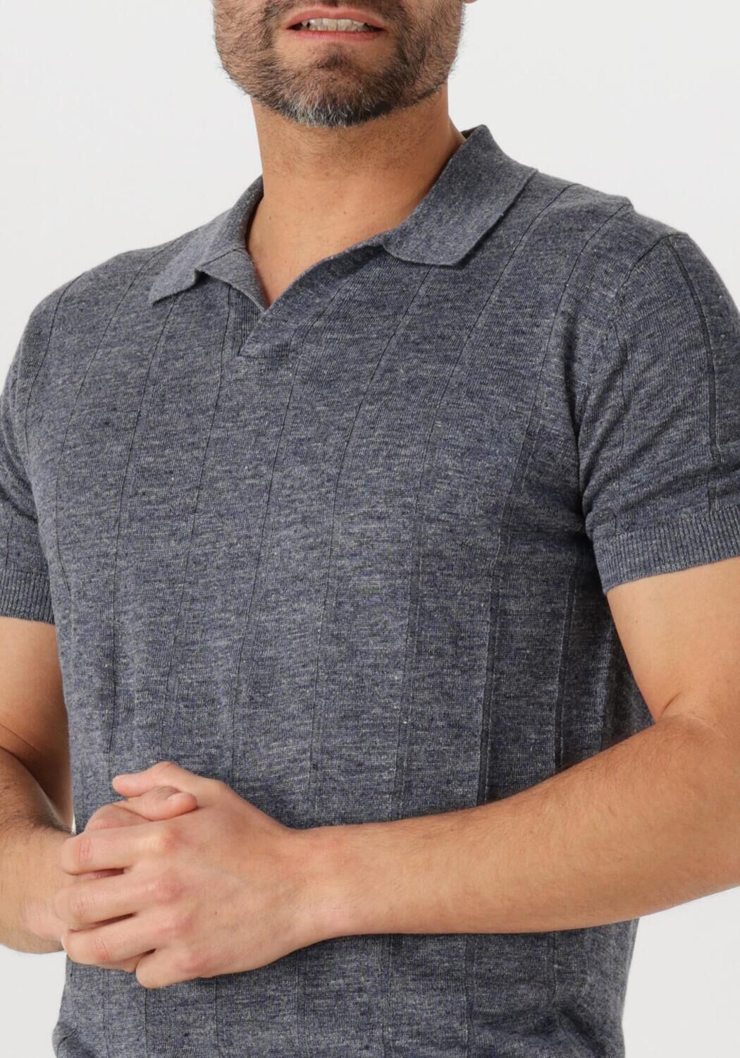 GENTILUOMO Heren Polo's & T-shirts Polo No Button Ss K2020-275 Blauw