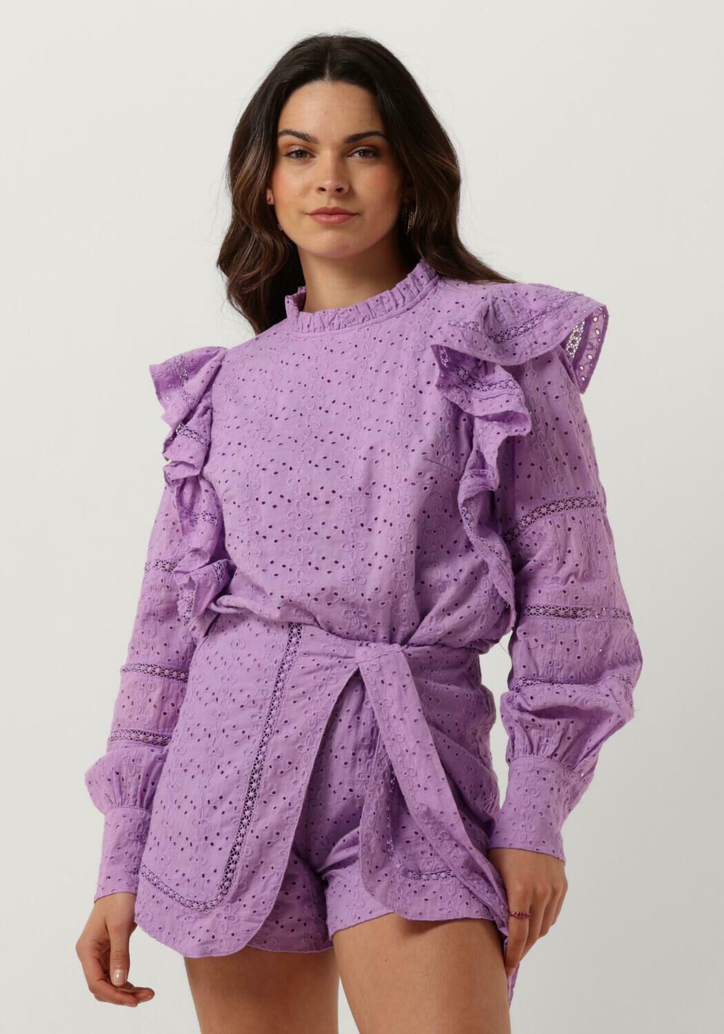 Harper & Yve Blouse lange mouw Ss24P606 Jane Purple Dames