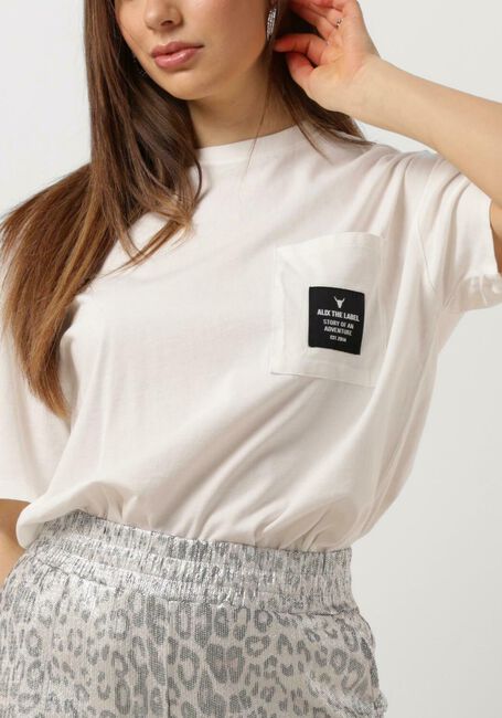 Witte ALIX THE LABEL T-shirt LADIES KNITTED LABEL T-SHIRT - large