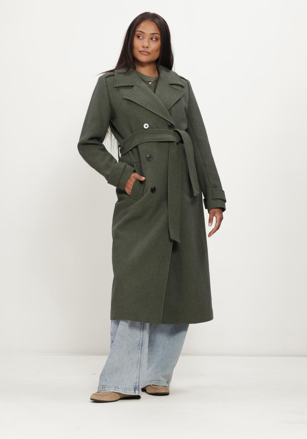 Groene MODSTR&Ouml;M Mantel SHAYMD COAT - large