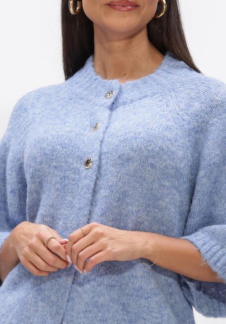 Blauwe NEO NOIR Trui BENUTA FLUFFY KNIT CARDIGAN - large