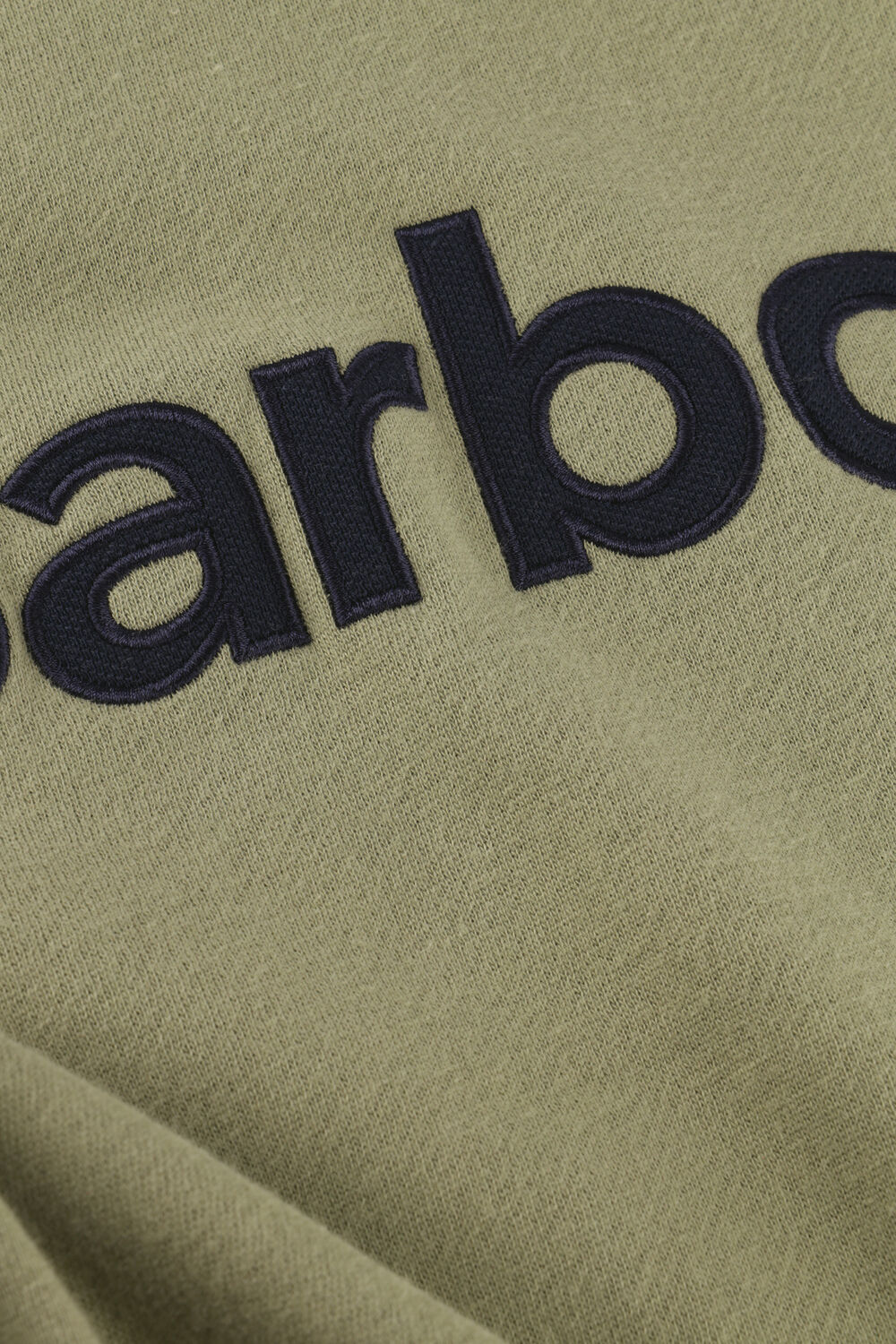 Groene BARBOUR Sweater PIQUE APPLIQUE CREW - large