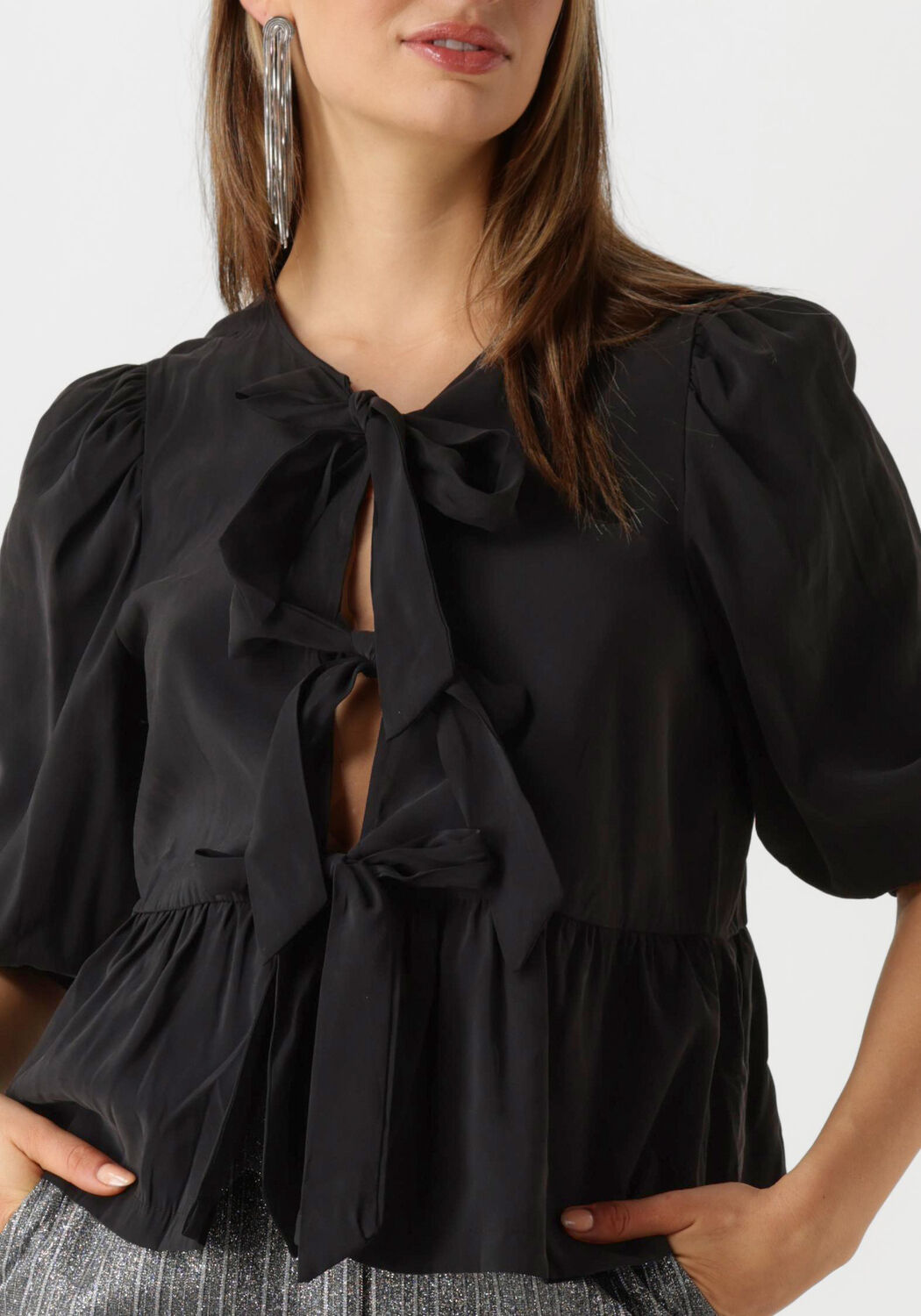 OBJECT Dames Blouses Objanni 3 4 Lo Top 136 Zwart