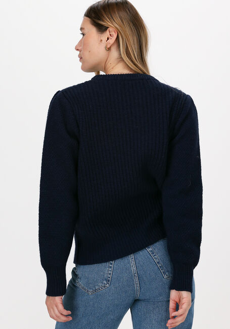 Blauwe SUMMUM Trui SWEATER FANCY CABLE KNIT - large