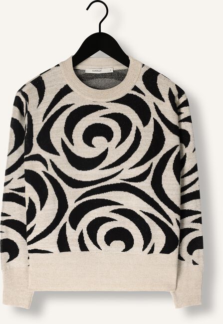 Zwarte SUMMUM Trui MOCK NECK SWEATER BIG ROSE JACQUARD KNIT Zwarte SUMMUM Trui MOCK NECK SWEATER BIG ROSE JACQUARD KNIT - large