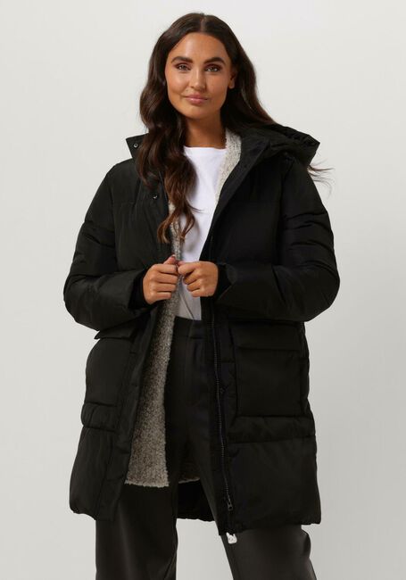 Zwarte NOTRE-V Gewatteerde jas PUFFER COAT MIDI - large