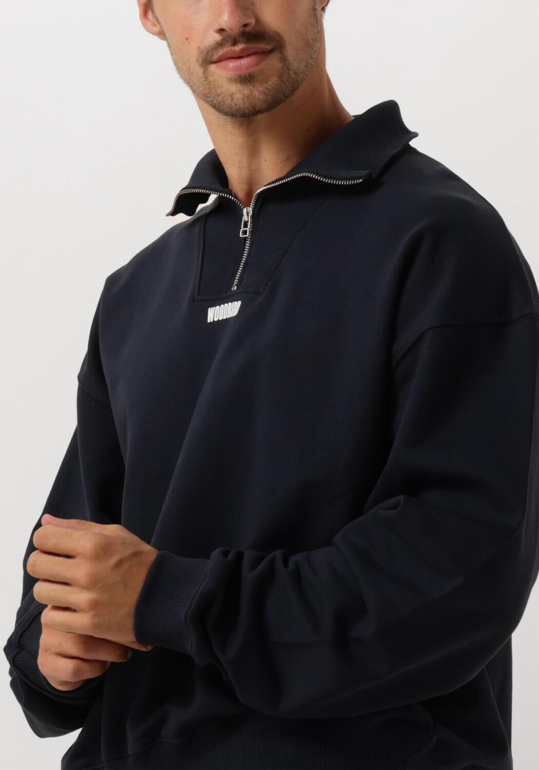 WOODBIRD Heren Truien & Vesten Wblee Half Zip Donkerblauw