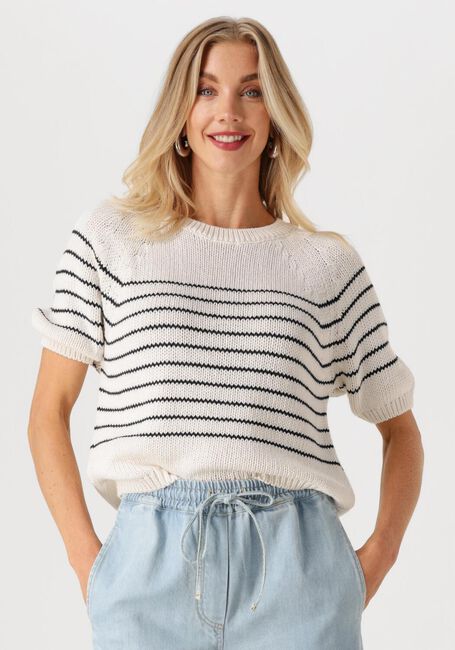 Ecru BY-BAR Trui CRUZ STRIPE PULLOVER - large