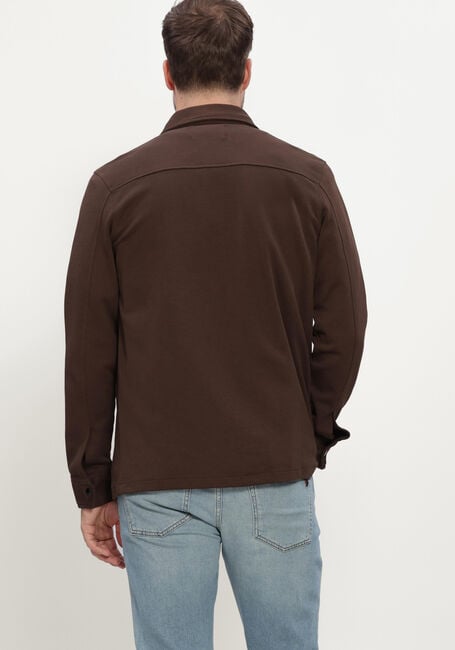 Bruine SELECTED MEN Overshirt SLHJACKIE SWEAT JACKET NOOS - large