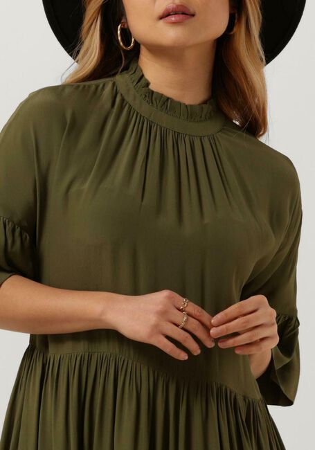 Groene SCOTCH & SODA Mini jurk SHORT DRESS WITH RUFFLE SLEEVE DETAIL - large