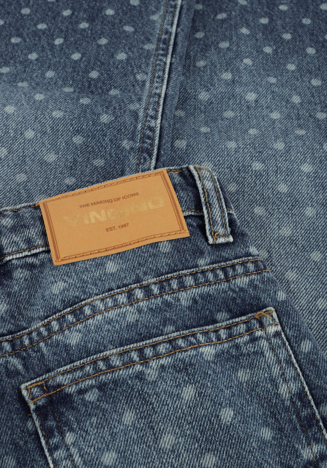 Blauwe VINGINO Straight leg jeans CATO DOTS - large