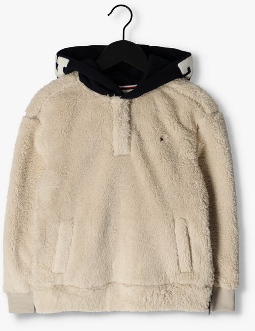 Beige TOMMY HILFIGER Sweater SHERPA FABRIC MIX HOODIE - large