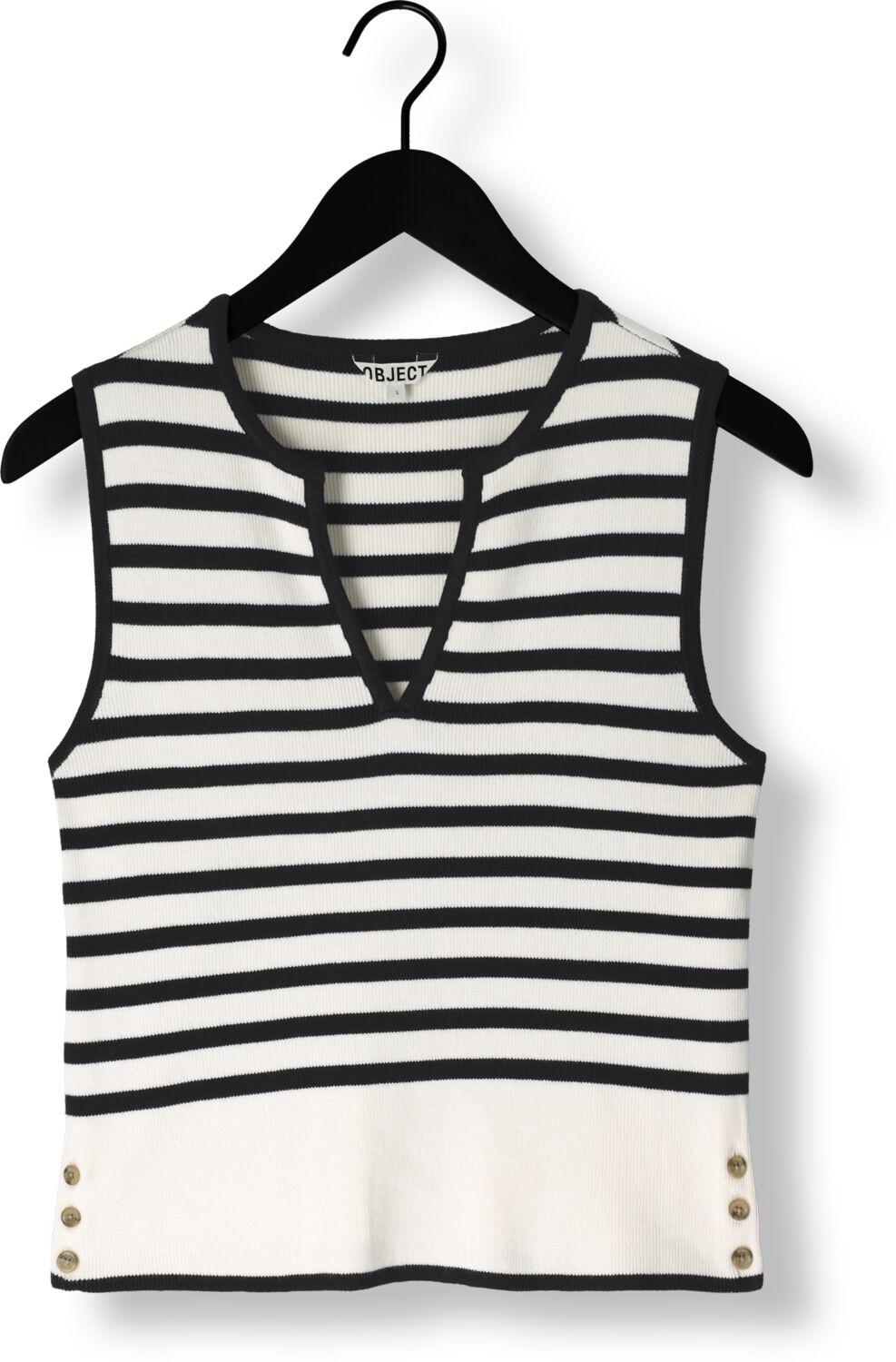 OBJECT Dames Tops & T-shirts Objviva Re S l Knit Top 138 Wit