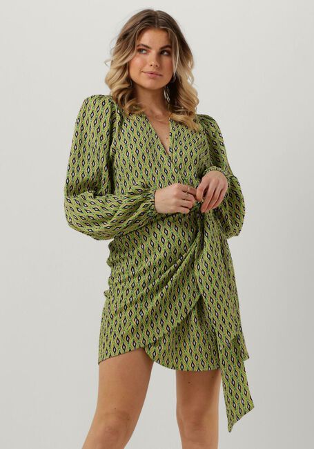 Groene REFINED DEPARTMENT Mini jurk LOTTE - large