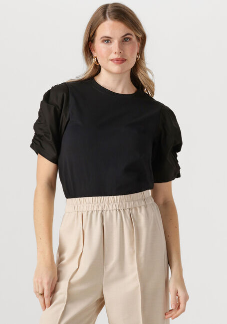 Zwarte INWEAR T-shirt PAYANAIW WOVEN TRIM SHIRT - large