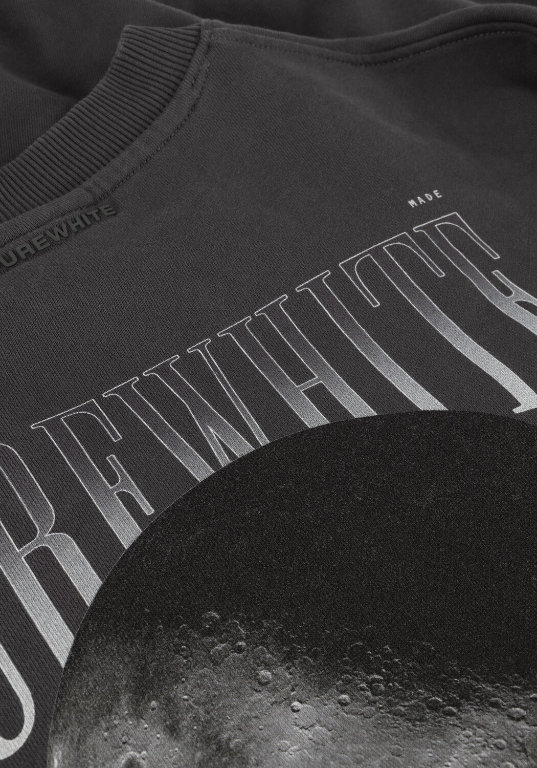 Grijze PUREWHITE Trui CREWNECK WITH BIG BACK PRINT - large