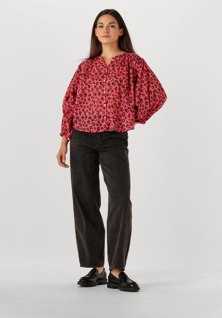 Rode BY-BAR Blouses BECKY RED CHEETAH BLOUSE - large