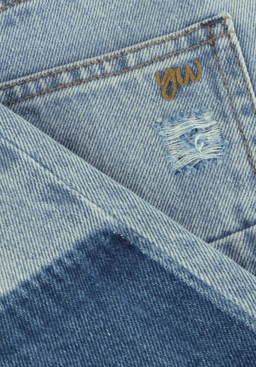 Blauwe YOUR WISHES Straight leg jeans PATCHWORK JEANS - large