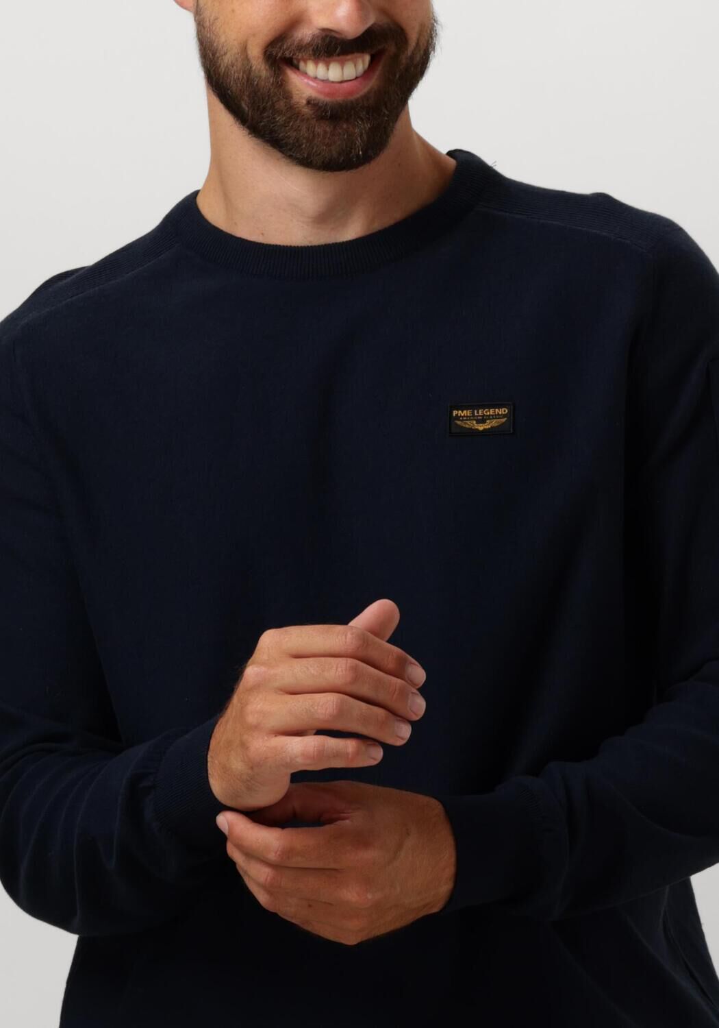 PME LEGEND Heren Truien & Vesten R-neck American Classic Buckley Knit Blauw