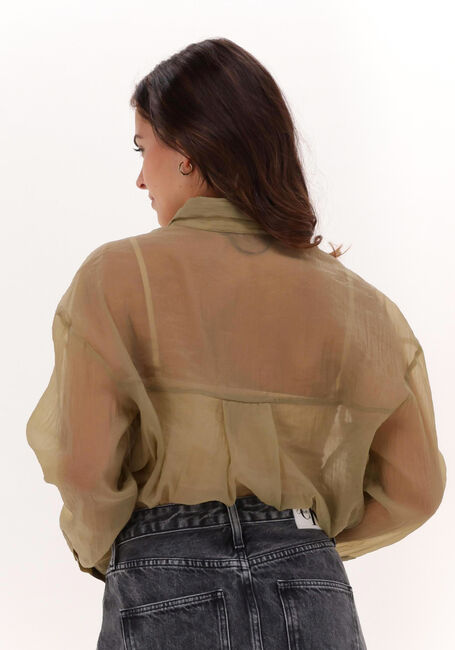 Groene CALVIN KLEIN Blouses SHEER CHIFFON SHIRT - large