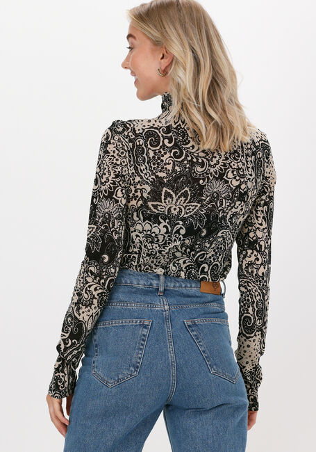 Zwarte SUMMUM Top MOCKNECK TOP GRAPHIC PAISLEY O - large