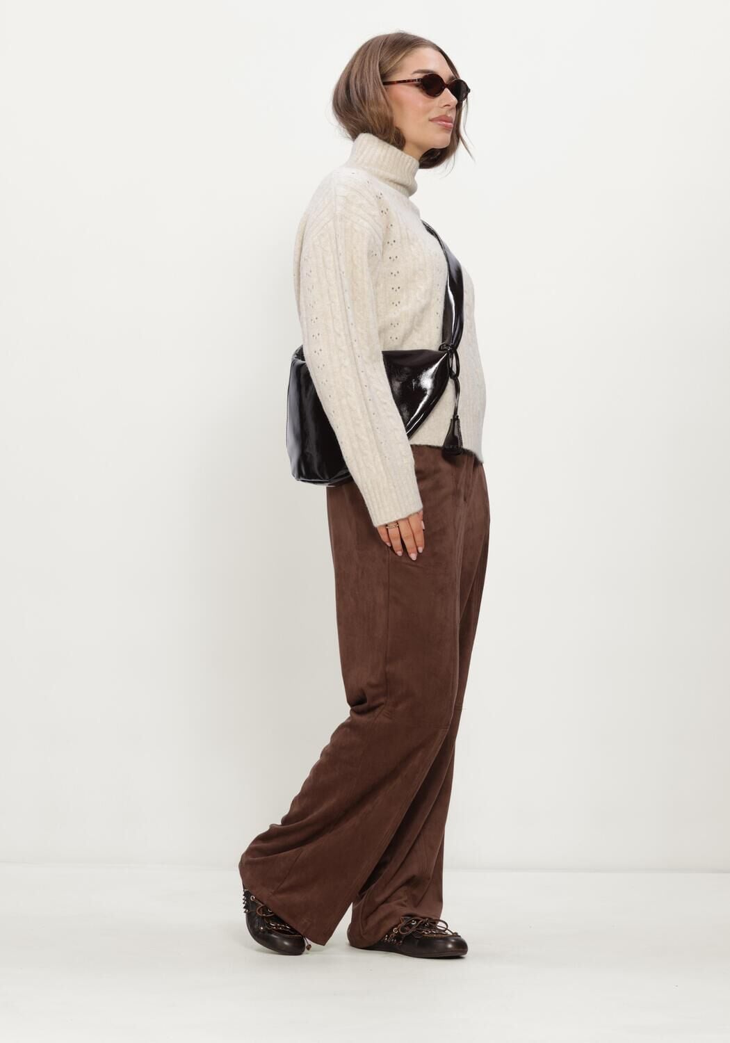 NEO NOIR Dames Truien & Vesten Anda Cable Knit Blouse Creme