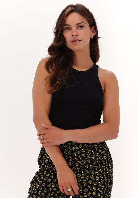 Zwarte COLOURFUL REBEL Top SACHI RIB TANKTOP - large