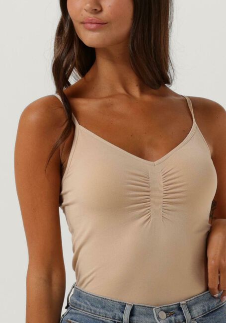 Beige CC HEART Top SEAMLESS TOP - large