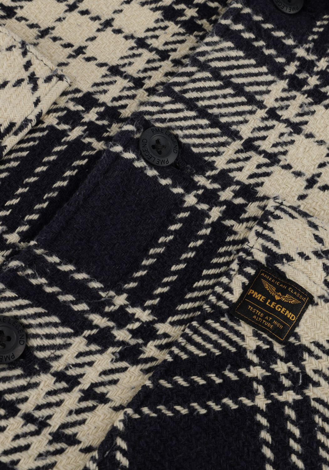 Donkerblauwe PME LEGEND Overshirt LONG SLEEVE SHIRT CTN TWILL WEAVE - large