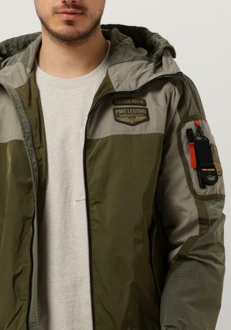 Grijze PME LEGEND Jack BOMBER JACKET SKYLOWE MIX FABRIC - large