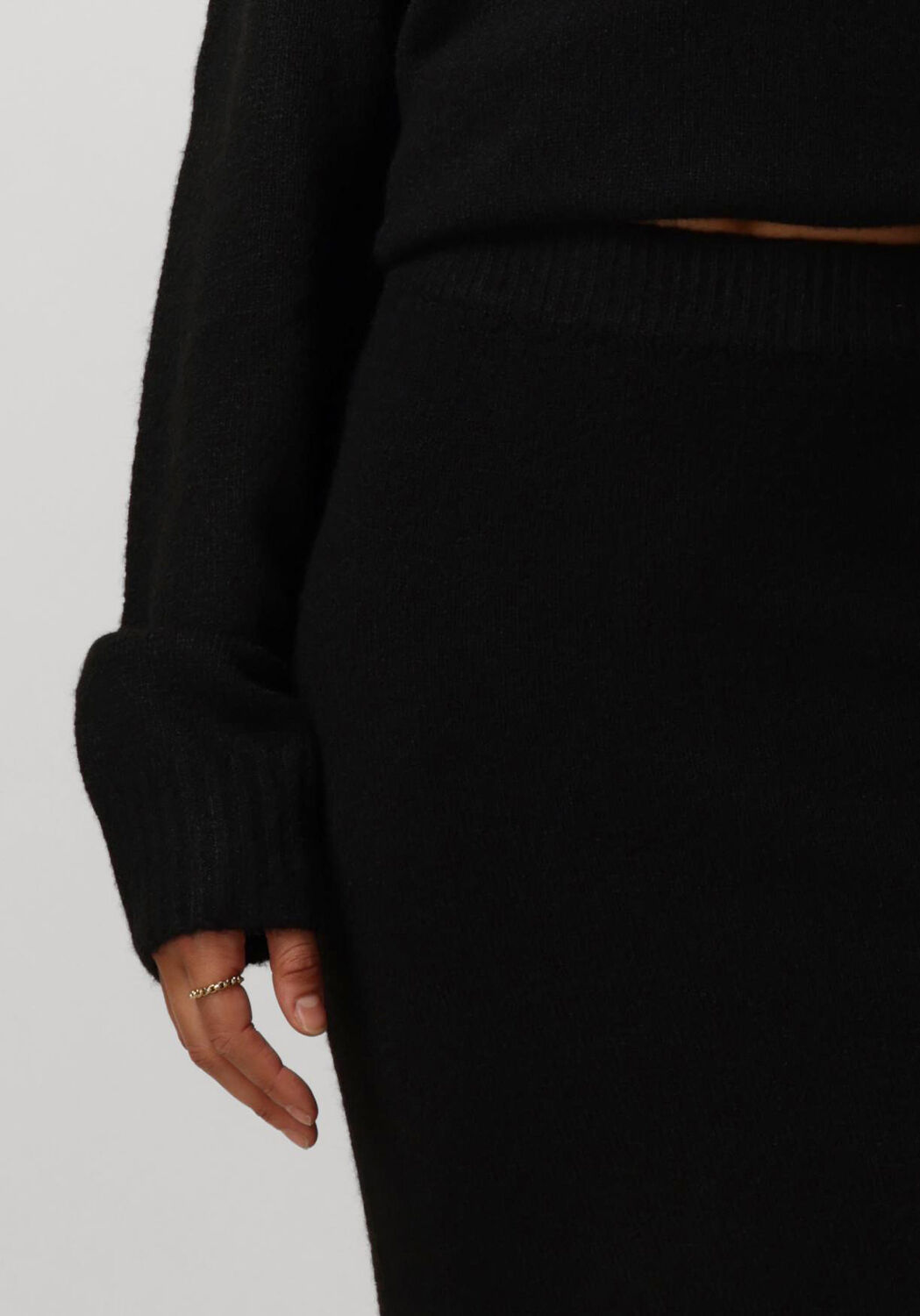 NEO NOIR Dames Rokken Ashanti Knit Skirt Zwart