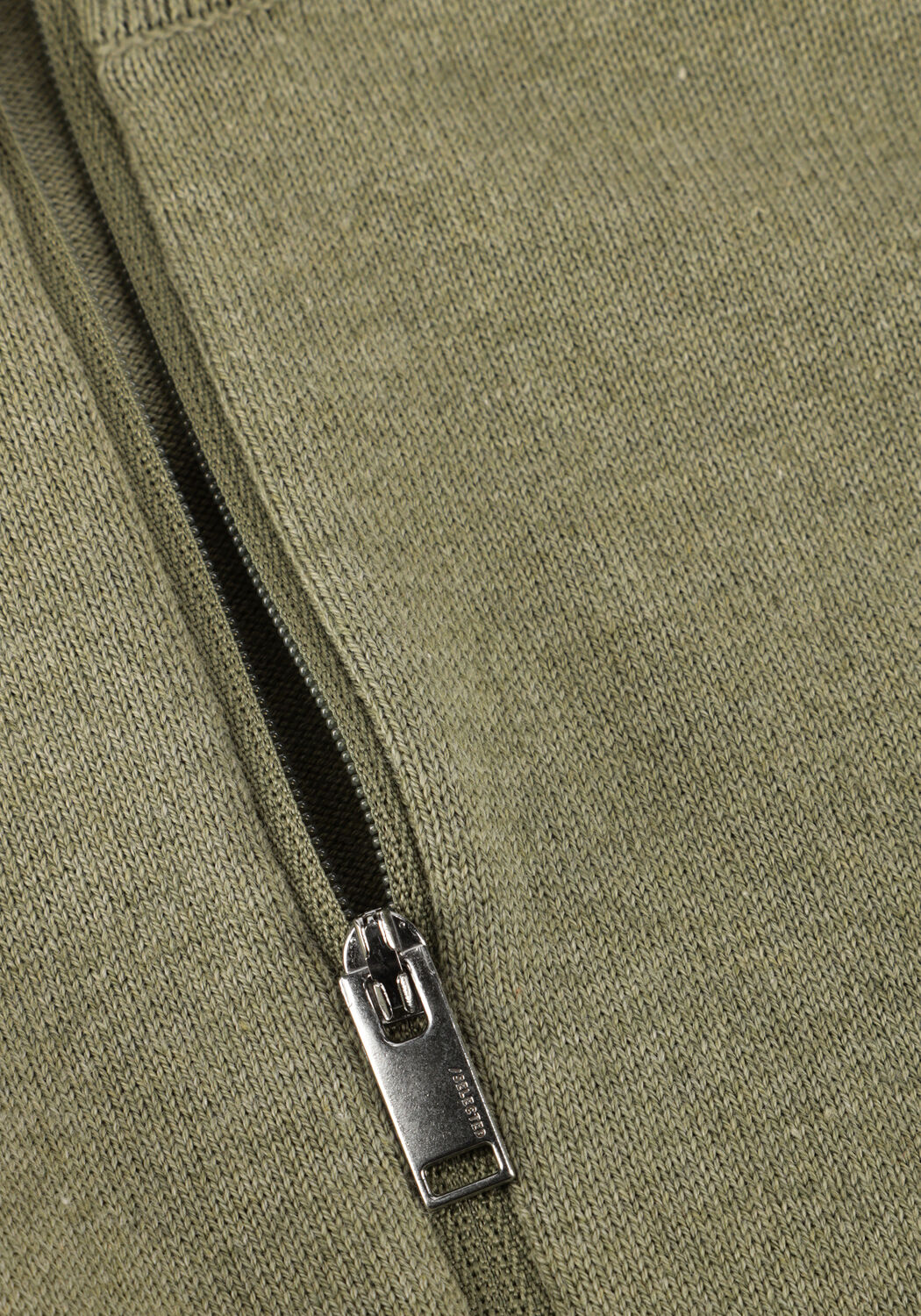 Khaki SELECTED MEN Trui SLHBERG HALF ZIP CARDIGAN NOOS - large