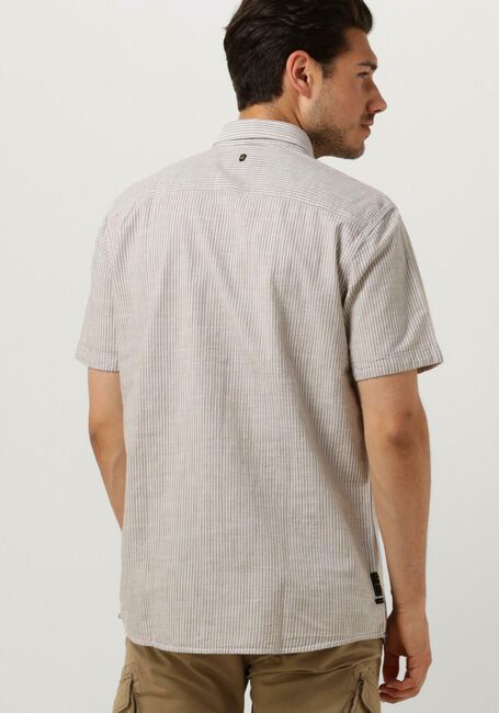 Beige PME LEGEND Casual overhemd SHORT SLEEVE SHIRT YARN DYED STRIPE - large