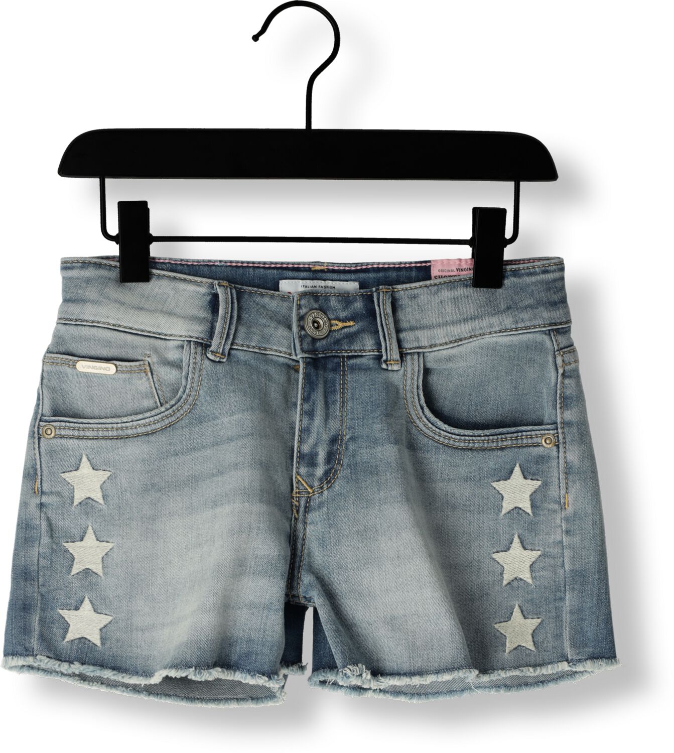 VINGINO denim short Dafina Star met sterren old vintage Korte broek Blauw 146