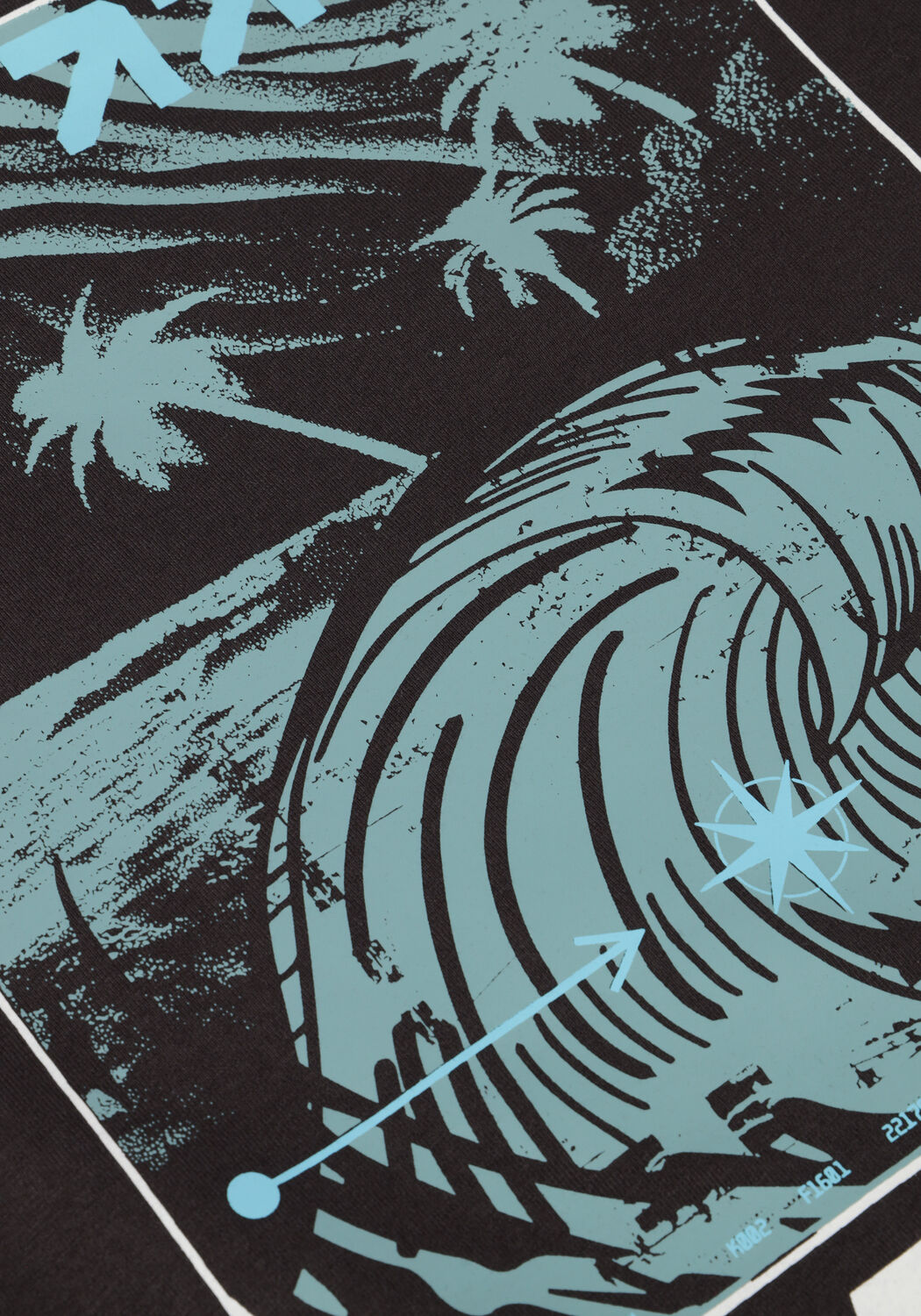 Grijze INDIAN BLUE JEANS T-shirt T-SHIRT BACKPRINT WAVE - large