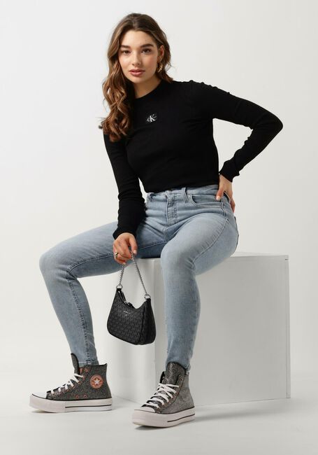 Zwarte CALVIN KLEIN Tops & T-shirts BADGE RIB LONG SLEEVE - large