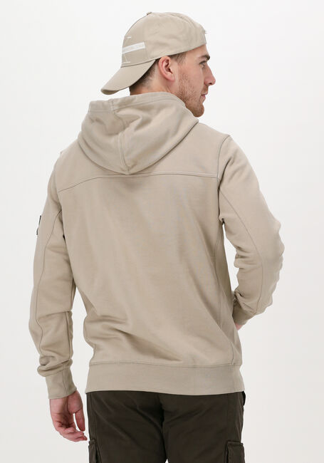 Beige CALVIN KLEIN Sweater MONOGRAM SLEEVE BADGE HOODIE - large