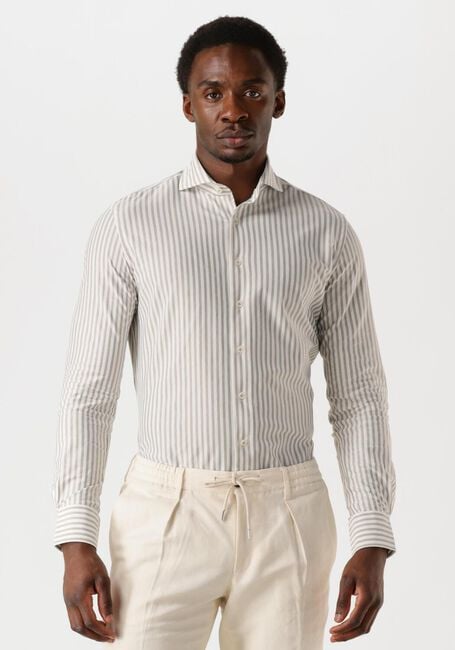Taupe PROFUOMO Klassiek overhemd SHIRT X-CUTAWAY SC SF JAPANESE KNITTED - large