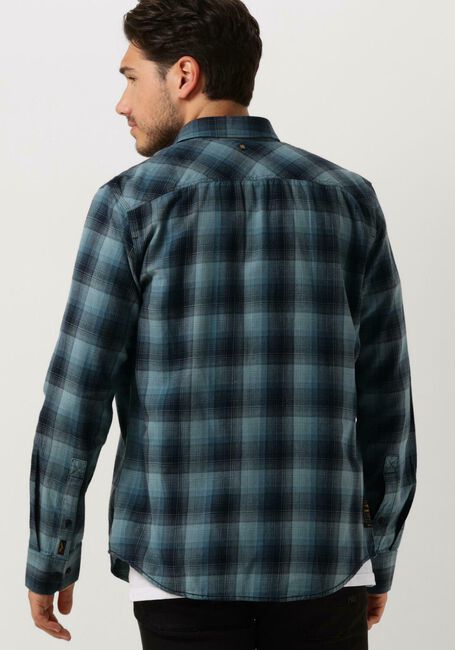 Lichtblauwe PME LEGEND Casual overhemd LONG SLEEVE SHIRT CTN TWILL CHECK - large
