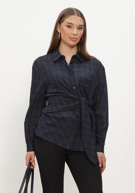 Donkerblauwe OBJECT Blouses OBJMALUA L/S RE SHIRT 147 - large