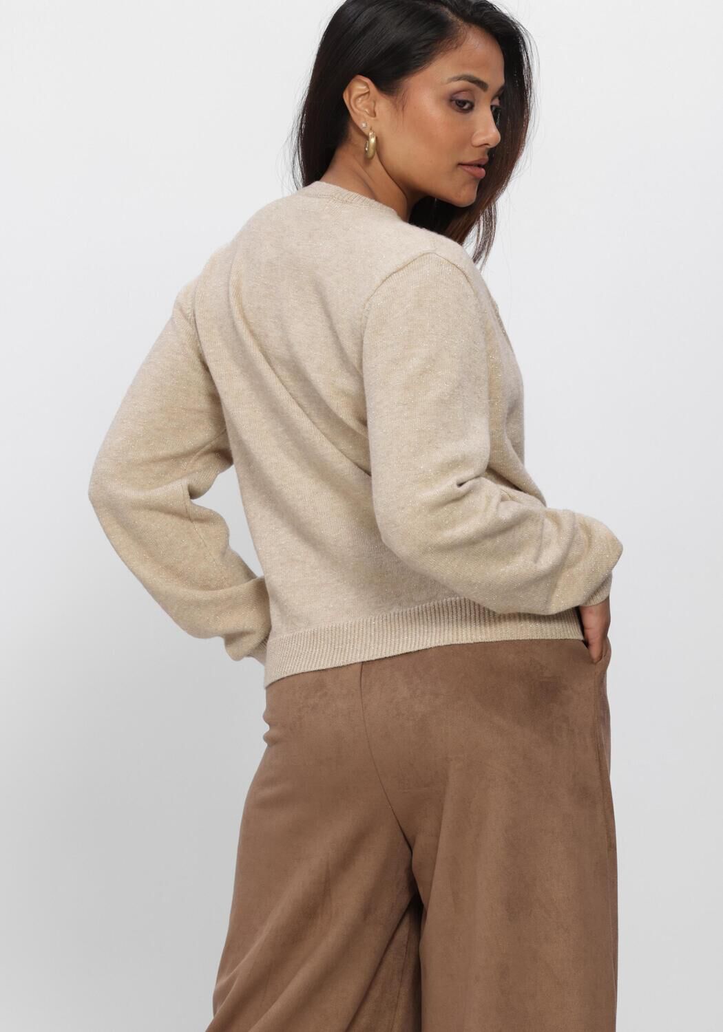 NUKUS Dames Truien & Vesten Merel Pullover Lurex Beige