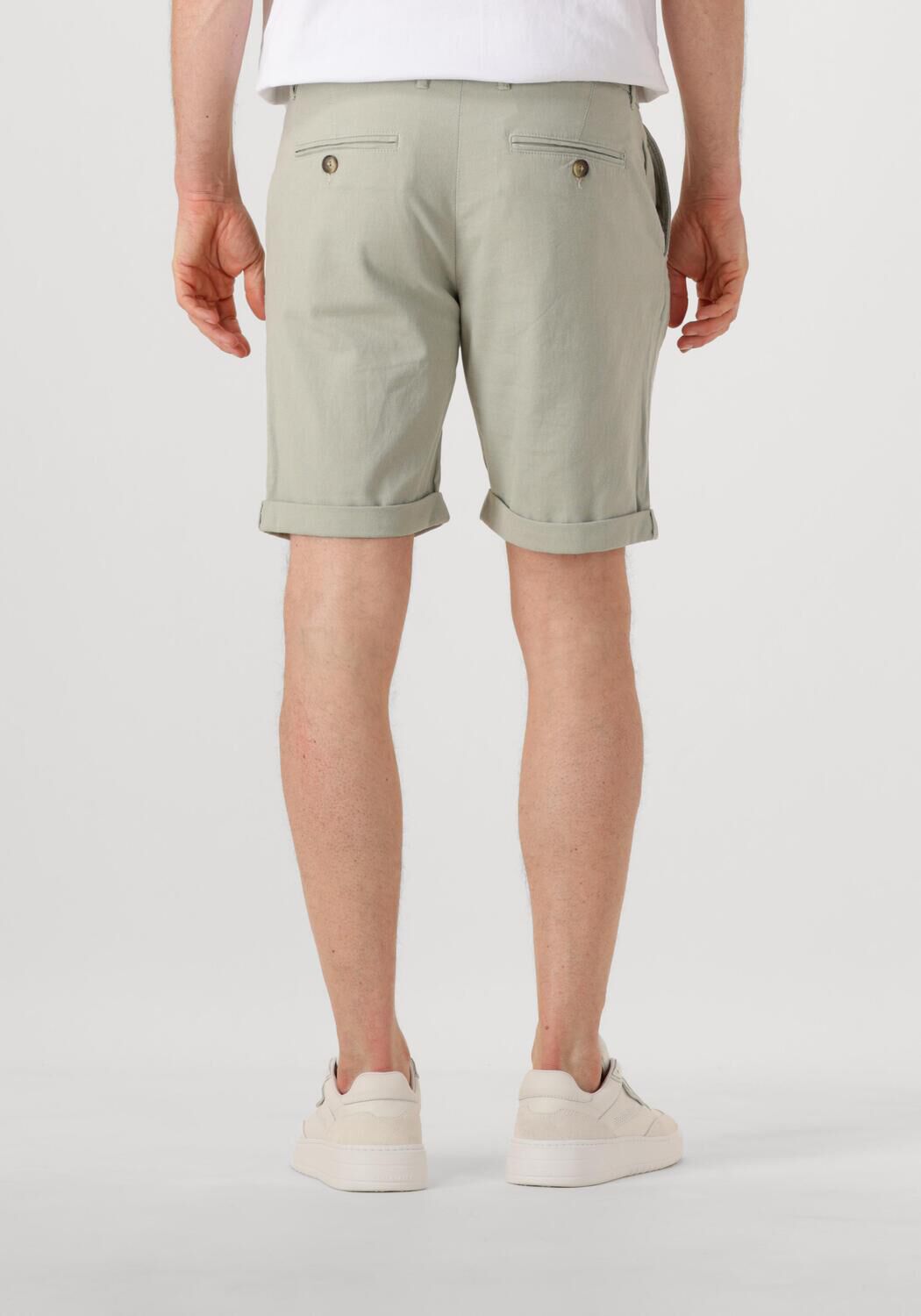 SELECTED HOMME Heren Broeken Slhslim-luton Flex Shorts Noos Groen